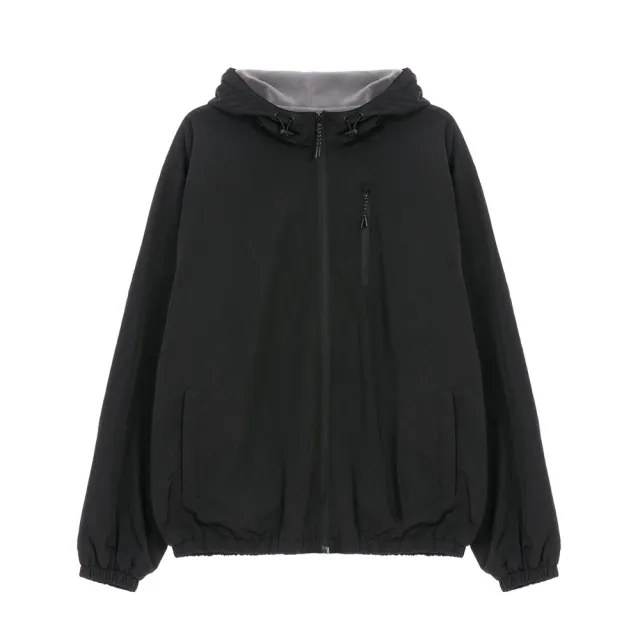 【GIORDANO 佐丹奴】男女裝 防風防潑水輕機能 刷毛連帽外套(多色任選)