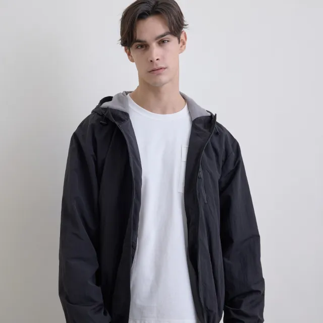 【GIORDANO 佐丹奴】男女裝防潑水刷毛連帽外套(80 黑色)