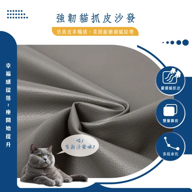 【A FACTORY 傢俱工場】光年 美型貓抓皮 電動躺降功能沙發躺椅