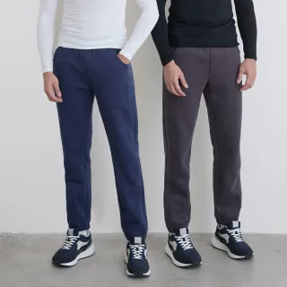 【GIORDANO 佐丹奴】男裝簡約素色內刷毛束口褲(多色任選)