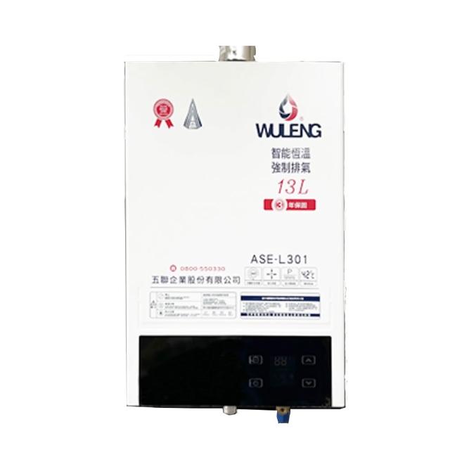 【五聯】智能恆溫13公升強制排氣熱水器_FE式(ASE-L301 NG1/LPG 基本安裝)