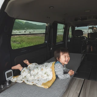 【PAMABE】露營小冒險家睡眠組-車泊床墊＋寶貝毯四季款（嬰幼兒童）(嬰幼床寢/兒童床/親子露營/水洗床)