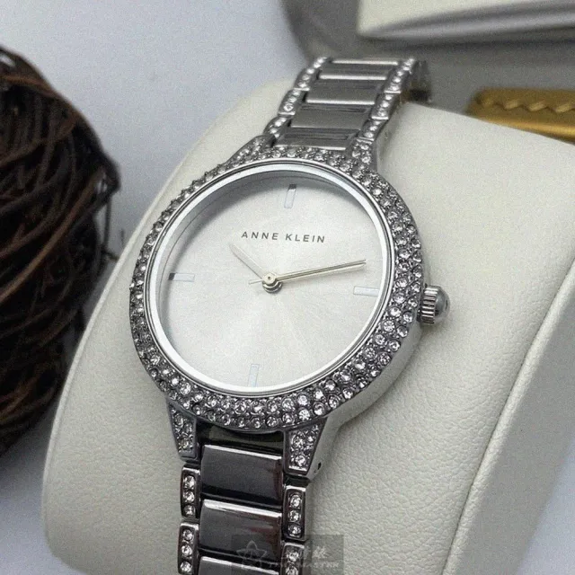 【ANNE KLEIN】雙11ANNE KLEIN安妮克萊恩女錶型號AN00563(銀色錶面銀錶殼銀色精鋼錶帶款)
