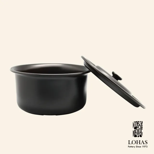【LohasPottery 陸寶】健康內鍋1.5L+日本製美濃燒卡通餐盤四件組(適用大同電鍋6人份)