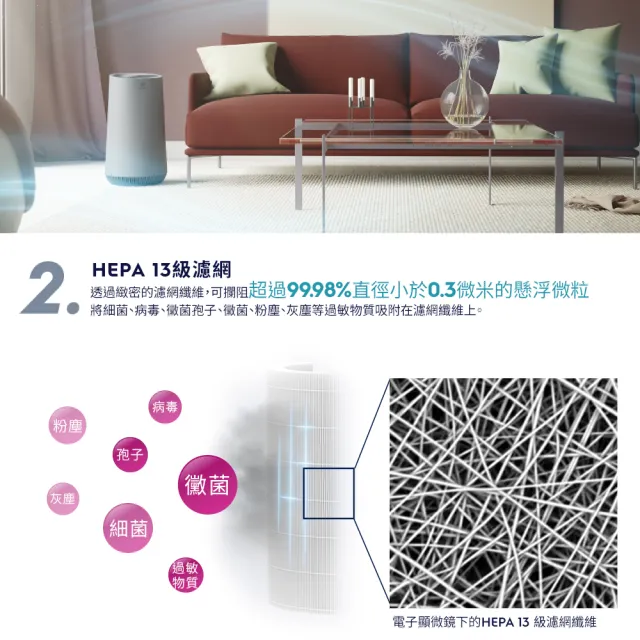 【Electrolux 伊萊克斯】FA41-403 空氣清淨機系列專用 HEPA13級三重濾網組(EFFCLN4)