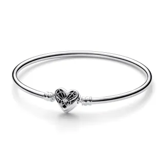 【Pandora官方直營】心形鏤空蝴蝶手環-絕版品