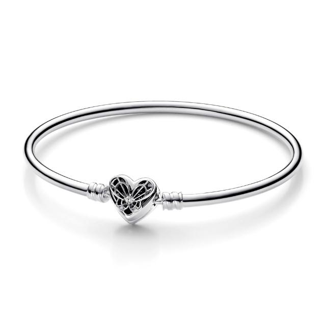 【Pandora官方直營】心形鏤空蝴蝶手環-絕版品