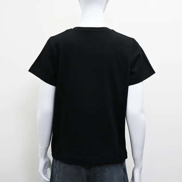 【MONCLER】MONCLER 草書刺繡短袖T恤(女款/黑)