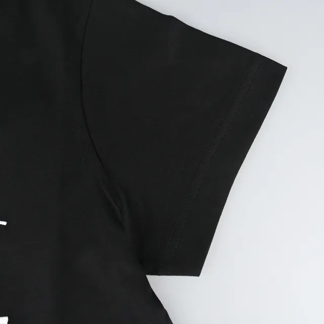 【MONCLER】MONCLER 草書刺繡短袖T恤(女款/黑)
