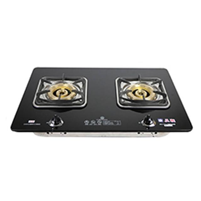 五聯 WG-3505S 雙口瓦斯檯面爐，採用高質感玻璃材質，壓轉式點火設計安全便捷。雙口爐適閤家庭廚房使用，瓦斯型別提供強勁火力，1年保固保障品質。輕巧易收納，完美提升烹飪效率，是現代廚房必備的瓦斯爐選擇。