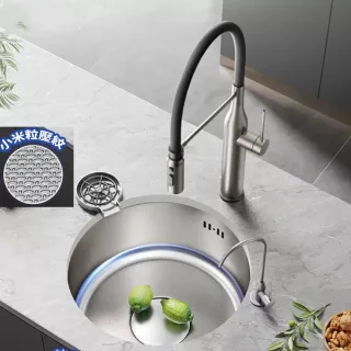 304不鏽鋼圓形水槽-300mm(小單槽 廚房洗菜盆/吧檯/茶水間)