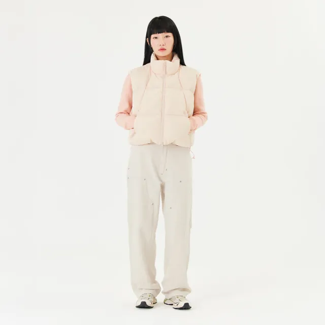 【Mark Gonzales】女裝 刺繡小天使短版羽絨背心-淺粉色