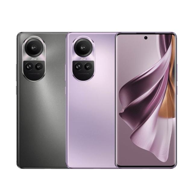 OPPO Reno 10 Pro 採用 Snapdragon 778G 八核心處理器，時脈最高 2.4GHz，提供強勁效能與流暢運作。6.7 吋 FHD+ 螢幕 (2412x1080) 帶來細膩視覺體驗，支援 5G 雙卡雙待，涵蓋 n1/n3/n5 等多頻段。後置 5000 萬 + 3200 萬 + 800 萬畫素三鏡頭，前置 3200 萬自拍鏡頭，捕捉專業級影像。12GB RAM + 256GB 儲存空間，搭載 Android 13 系統，4600mAh 電池持久續航。輕薄設計，尺寸 162.3 x 74.2 x 7.89 mm，重僅 185g，顏色選項包括釉紫與銀灰，提供優異拍照與遊戲體驗的旗艦級中階機。