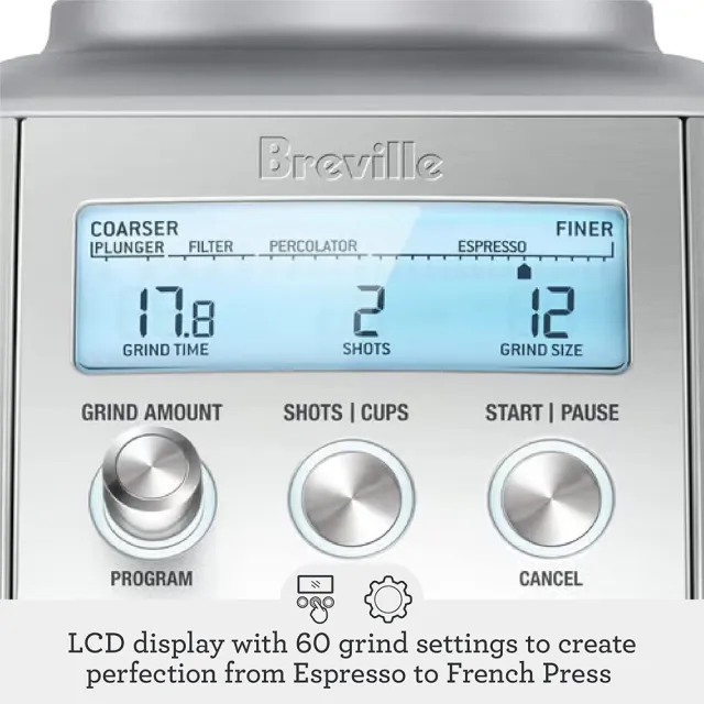 【Breville】BCG820XL the Smart Grinder™ Pro 專業級定量磨豆機（金屬銀）(總代理公司貨)
