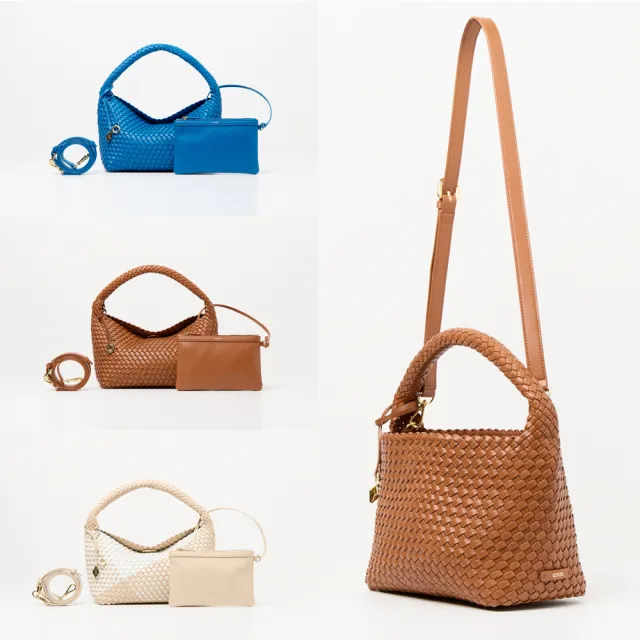 奧地利GEIGER牛皮編織一體側背包(U)