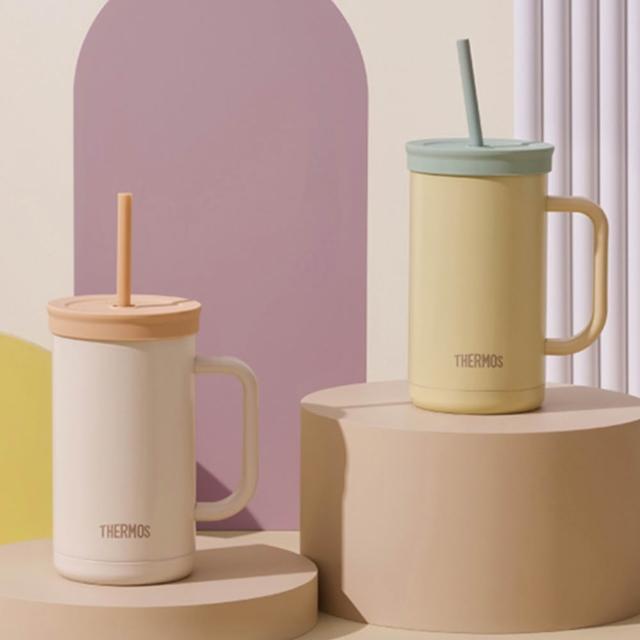 【THERMOS 膳魔師】可進洗碗機不鏽鋼真空吸管杯720ml(TKHA-720)