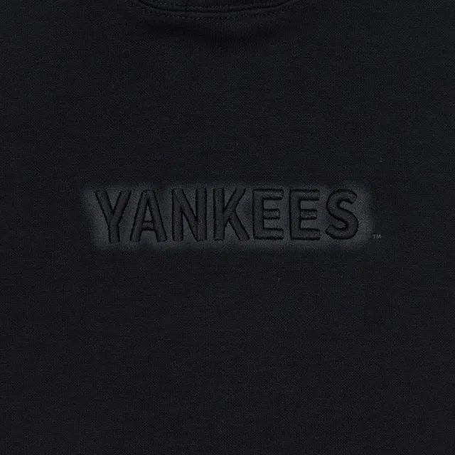 【MLB】小Logo刷毛連帽上衣 帽T 紐約洋基隊(3AHDB0256-50BKS)