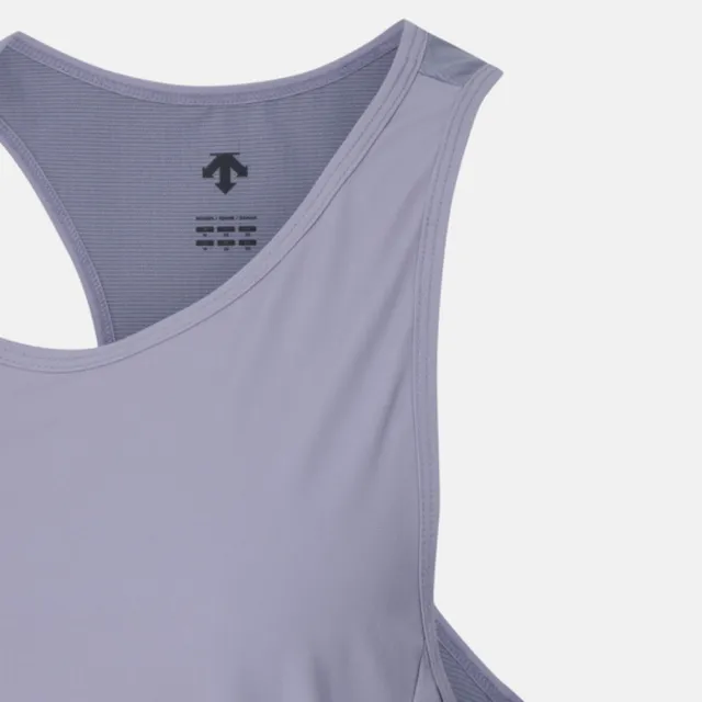 【DESCENTE】運動背心 女 慢跑 WOMENS RUNNING COOL SLEEVELESS 紫 SQ322RST72-PUPL