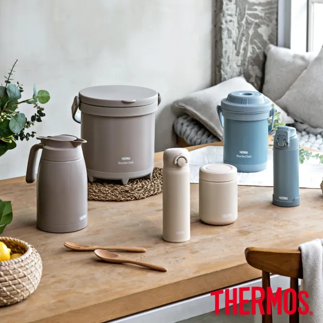 【THERMOS 膳魔師】冰川藍不鏽鋼真空燜燒提鍋1800ml(TCRA-1801-NEBL)