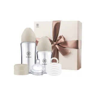 【Simba 小獅王辛巴官方直營】蘊蜜質金玻璃寬口奶瓶新生入門禮盒(彌月禮盒/新生兒適用)