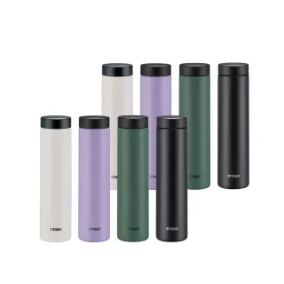 【TIGER虎牌】買1送1 旋蓋雙層不鏽鋼保溫瓶 600ml(MMZ-W 真空保溫杯/輕量隨行杯)