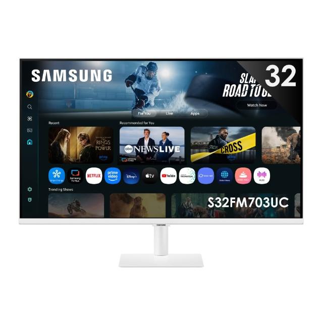 【Samsung 三星】32吋4K HDR10 AI智慧聯網螢幕(S32FM703UC)