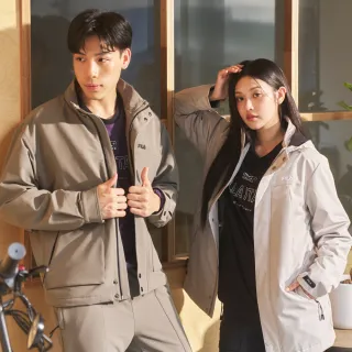 【FILA】女防水透濕高機能外套-米卡其(5JKZ-5109-GY)