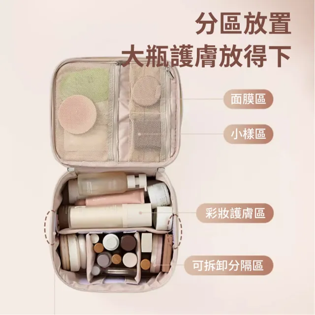 【AYOMY】大容量分區收納化妝包 分體洗漱包收納包 旅行便攜手提盥洗包 化妝品整理包 美妝化妝刷袋 化妝箱