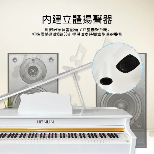 HANLIN】P-GP80S 深度80cm 迷你三角平台琴演奏琴(電鋼琴外琴槌結構類