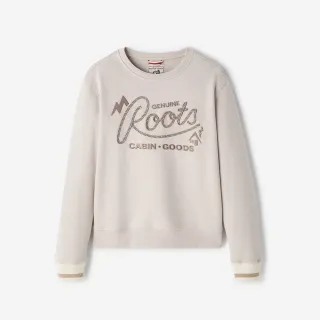 【Roots】Roots女裝- CABIN FLEECE 圓領上衣(銀灰色)