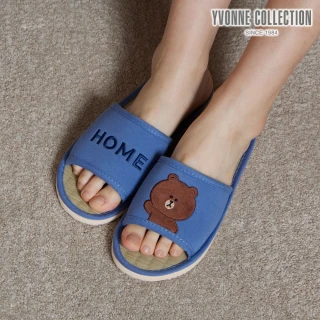 【YVONNE 以旺傢飾】LINE 藺草室內拖鞋 多款選(M/L/XL LINE FRIENDS)
