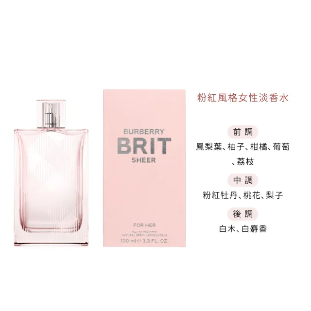 【BURBERRY 巴寶莉】粉紅風格女性淡香水/週末男性淡香水/週末女性淡香精 100ml(多款任選)
