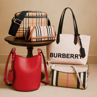 【BURBERRY 巴寶莉】經典水桶包/斜背包/托特包(多款)