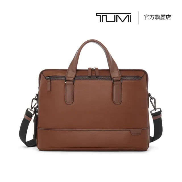 【TUMI】Harrison Sycamore 14 吋筆電輕巧商務皮革公事包 - 牛皮棕(TUMI 官方旗艦店)