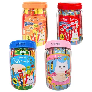 【CIAO】啾嚕肉泥綜合桶14g*50入 2入組(貓肉泥/貓零食/寵物肉泥)