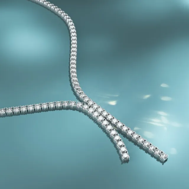 【鉅曜】9K 37克拉 璀璨閃亮輕奢鑽石套鍊 培育鑽石 真鑽 鑽石(培育鑽石)