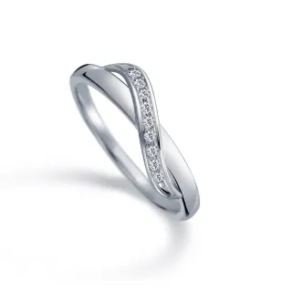 【彩糖鑽工坊】K金 鑽石戒指 鑽石線戒 排戒 (天然鑽石)