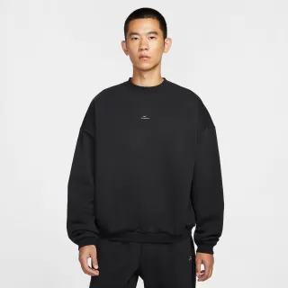 【NIKE 耐吉】長袖上衣 男 大學T 磨毛 寬鬆版型 AS M NK TF SI BRSH CREW 黑 IM5902-010