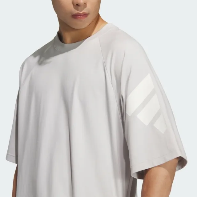 【adidas 愛迪達】愛迪達 Fustl M Tee Ss3 男 T恤 運動上衣 休閒短袖 灰 亞版(KH1486)