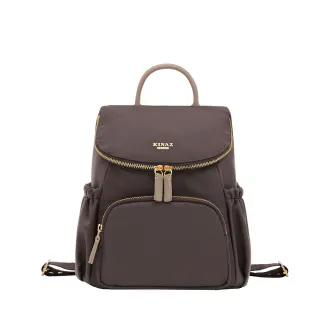 【KINAZ】多口袋防潑水手提後背包-香焙榛果-黑松露系列