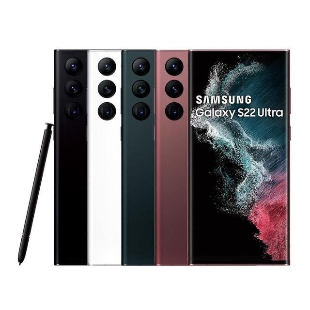 SAMSUNG三星 Galaxy S22 Ultra 三星 Galaxy S22 Ultra 搭載 Snapdragon 8 Gen 1 八核心處理器(時脈 2.99+2.4+1.7 GHz),6.8 吋螢幕解析度達 3088x1440 pixels,提供極致視覺體驗。10800 萬畫素主相機與 4000 萬畫素前鏡頭,支援高畫質攝影與視訊。12GB RAM 搭配 512GB 內建儲存空間,執行 Android 12 系統,5000 mAh 電池續航持久。支援 5G/4G LTE 雙卡雙待機,尺寸 163.3 x 77.9 x 8.9 mm,重 228 g。顏色選擇:星際黑、極光綠、夜暮紅、皎月白。NCC 認證碼 CCAK204G0030T1,完美適用商務與娛樂需求。