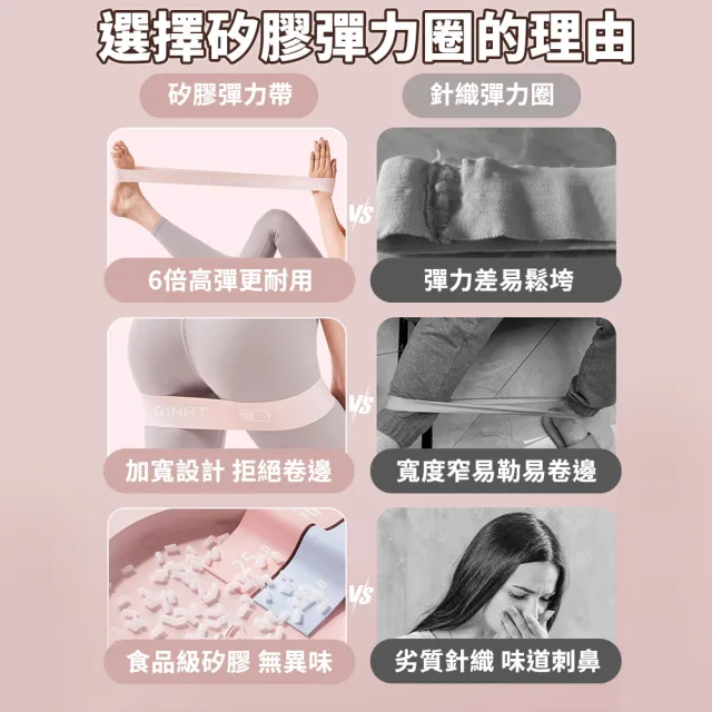 【ENDER SPORT】彈力帶 阻力帶 翹臀圈 瑜珈帶 彈力圈 阻力圈 綜合4入組