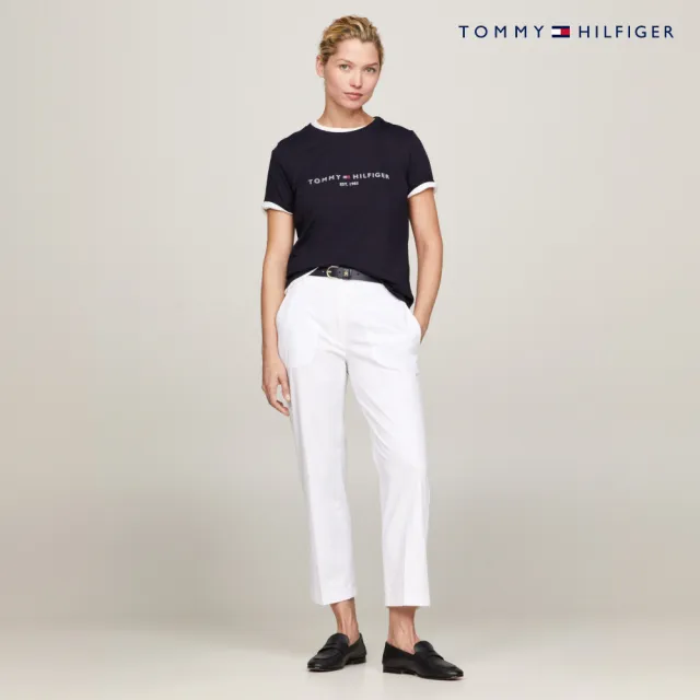 【TOMMY HILFIGER】官方旗艦館 有機棉標誌 T 恤_藍色