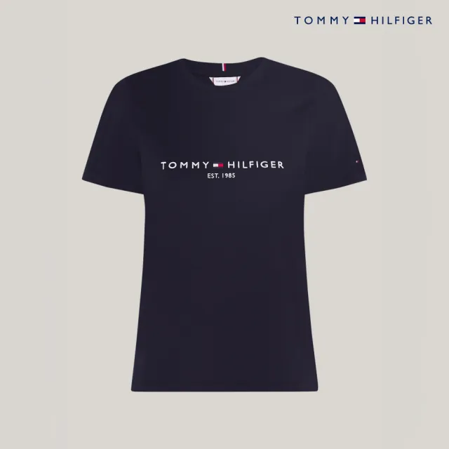 【TOMMY HILFIGER】官方旗艦館 有機棉標誌 T 恤_藍色