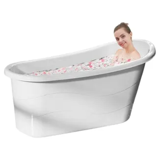 【G捷貝旗艦店】加厚可躺泡澡桶 1米無蓋(全身泡澡桶 家用浴缸 大號浴缸 成人泡澡桶 沐浴桶 預購12天)