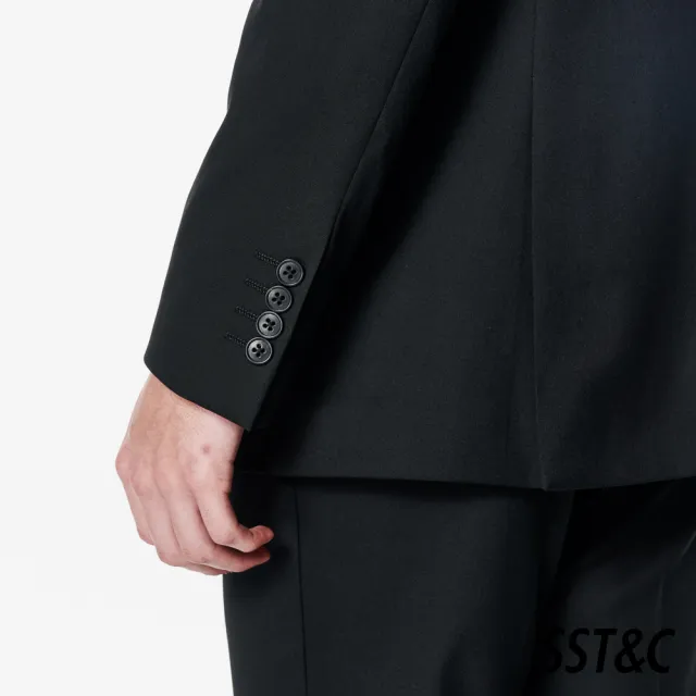 【SST&C】男裝 可機洗_黑色修身版西裝外套00012502014(換季65折)