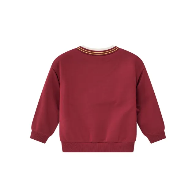 【GIORDANO 佐丹奴】童裝哈利波特授權假兩件長袖大學TEE Harry Potter系列(75 深紅)