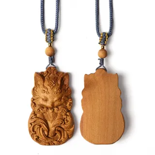 【原木香】澳洲老山檀香 九尾狐佛牌(花冠靈狐 老山檀 檀香 佛牌 靈狐佛牌)