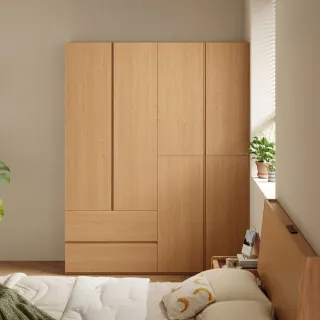 【hoi! 好好生活】Linsy林沐系列四門雙抽衣櫃1.6M UB3D