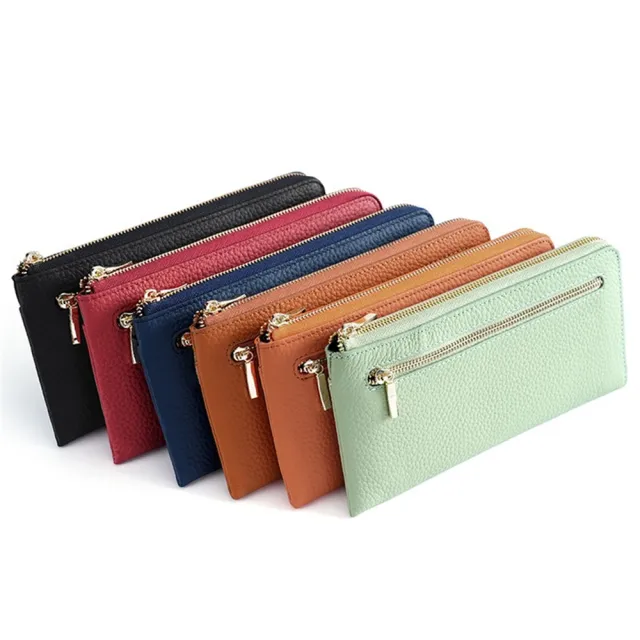 【LEESA】雙11 錢包\長夾\長款錢包\招財錢包\母錢包\防盜刷\牛皮長夾\拉鍊錢包\多卡位